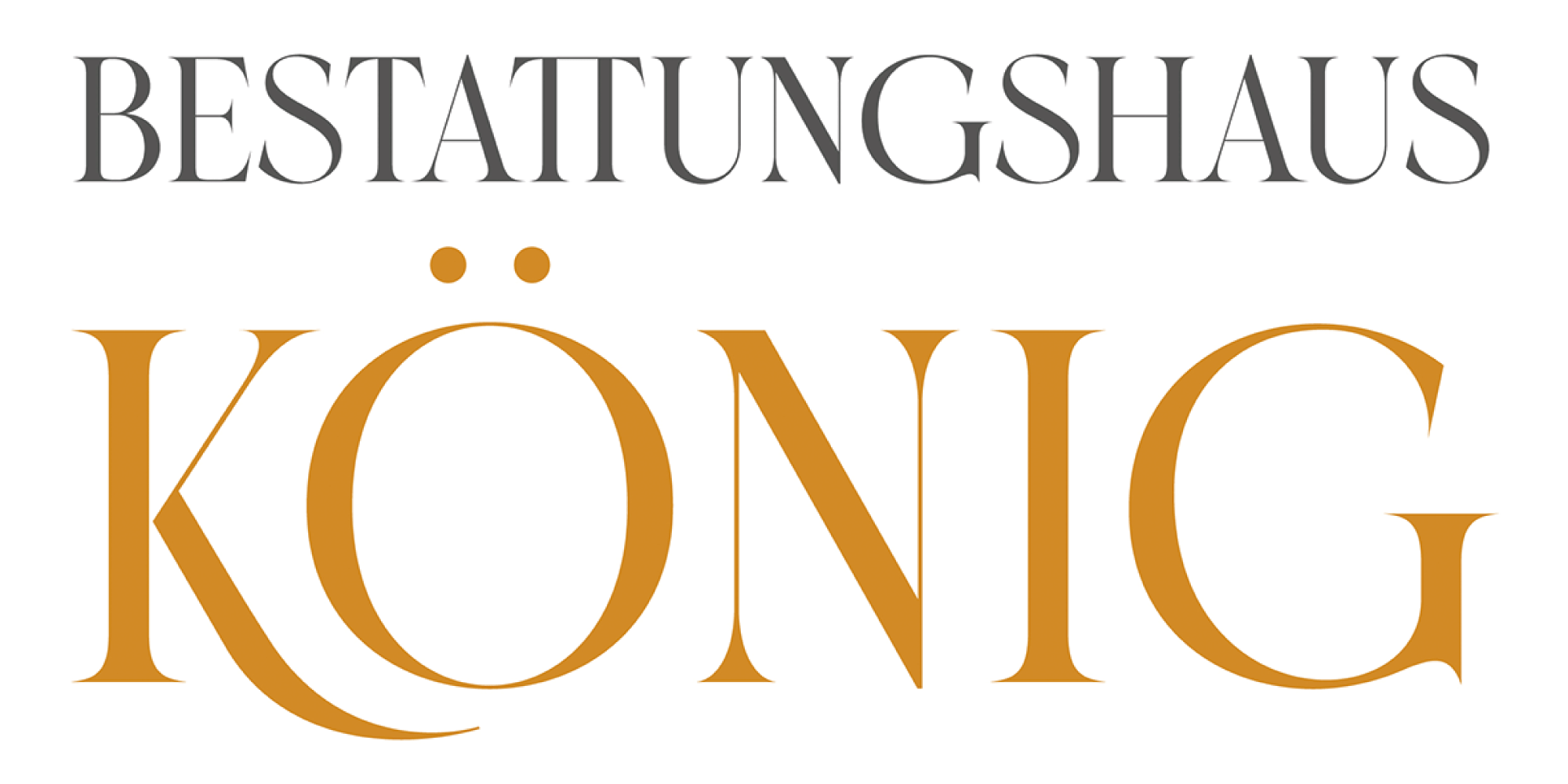 Logo des Bestattungshaus König in Dortmund – klassisches Emblem mit Schriftzug und dezentem Symbol für Würde und Vertrauen.